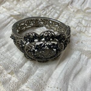 Black hinge bracelet cuff